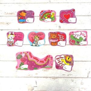 Valentine’s Day Valentines Window Clings Puns Animald Stickers Set of 9 NEW